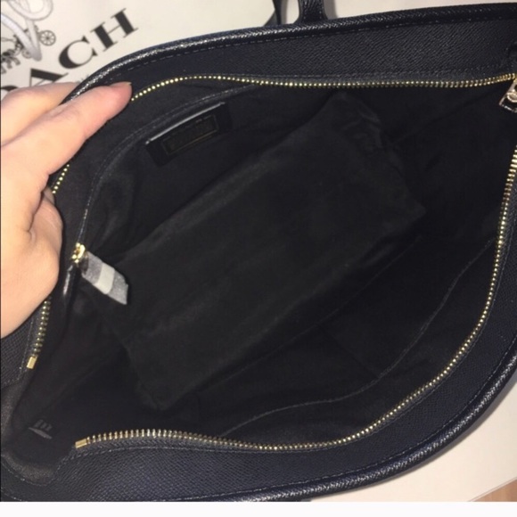 🌷coach city zip tote/black/shoulder bag/leather - Picture 4 of 8